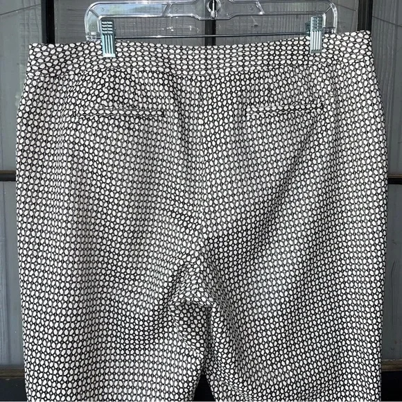 Talbots Chatham style pants, cream & black print, zipper on side, back pockets - Picture 6 of 13